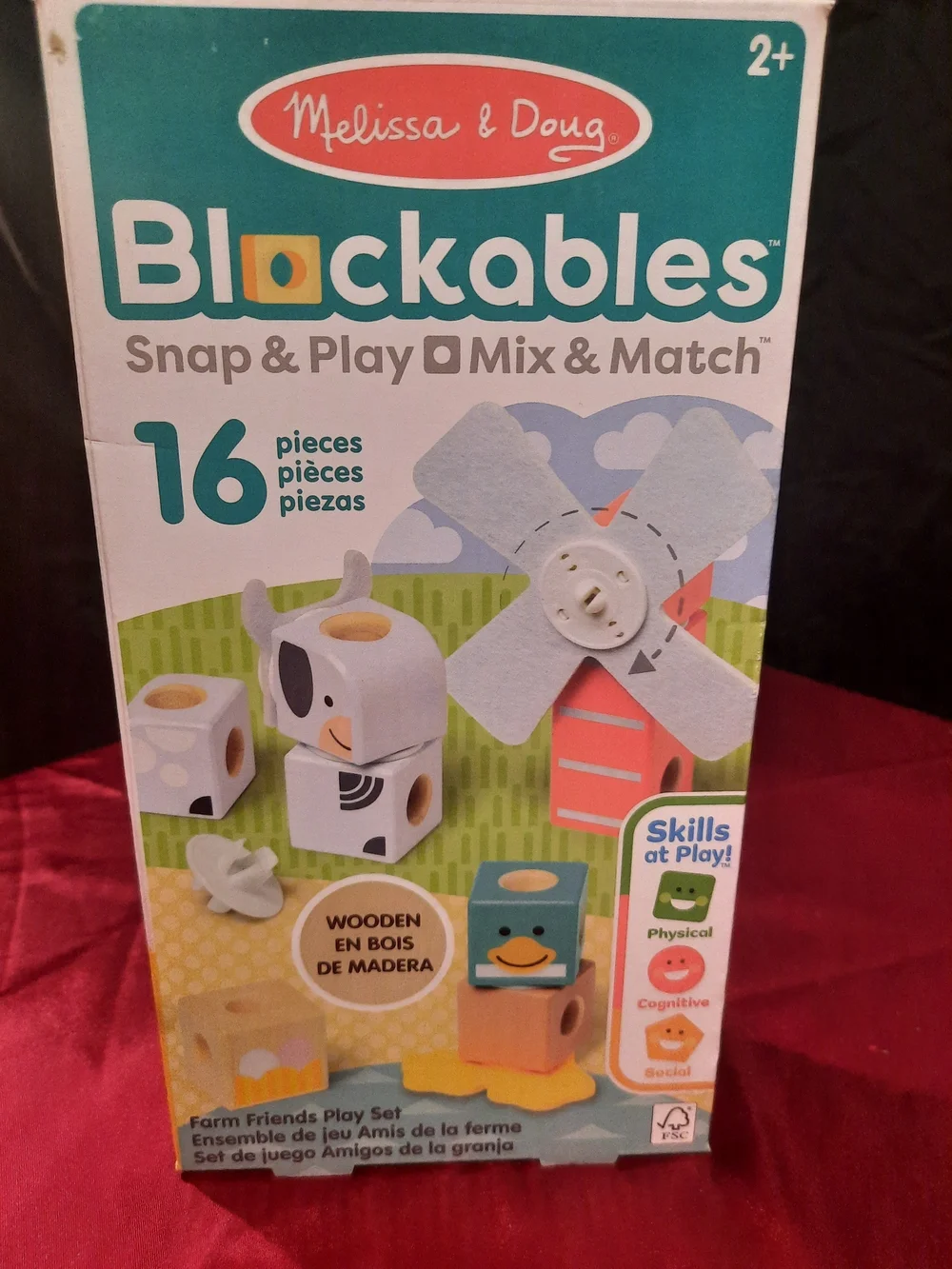 Melissa & Doug Blockables Snap & Play Farm Friends Playset